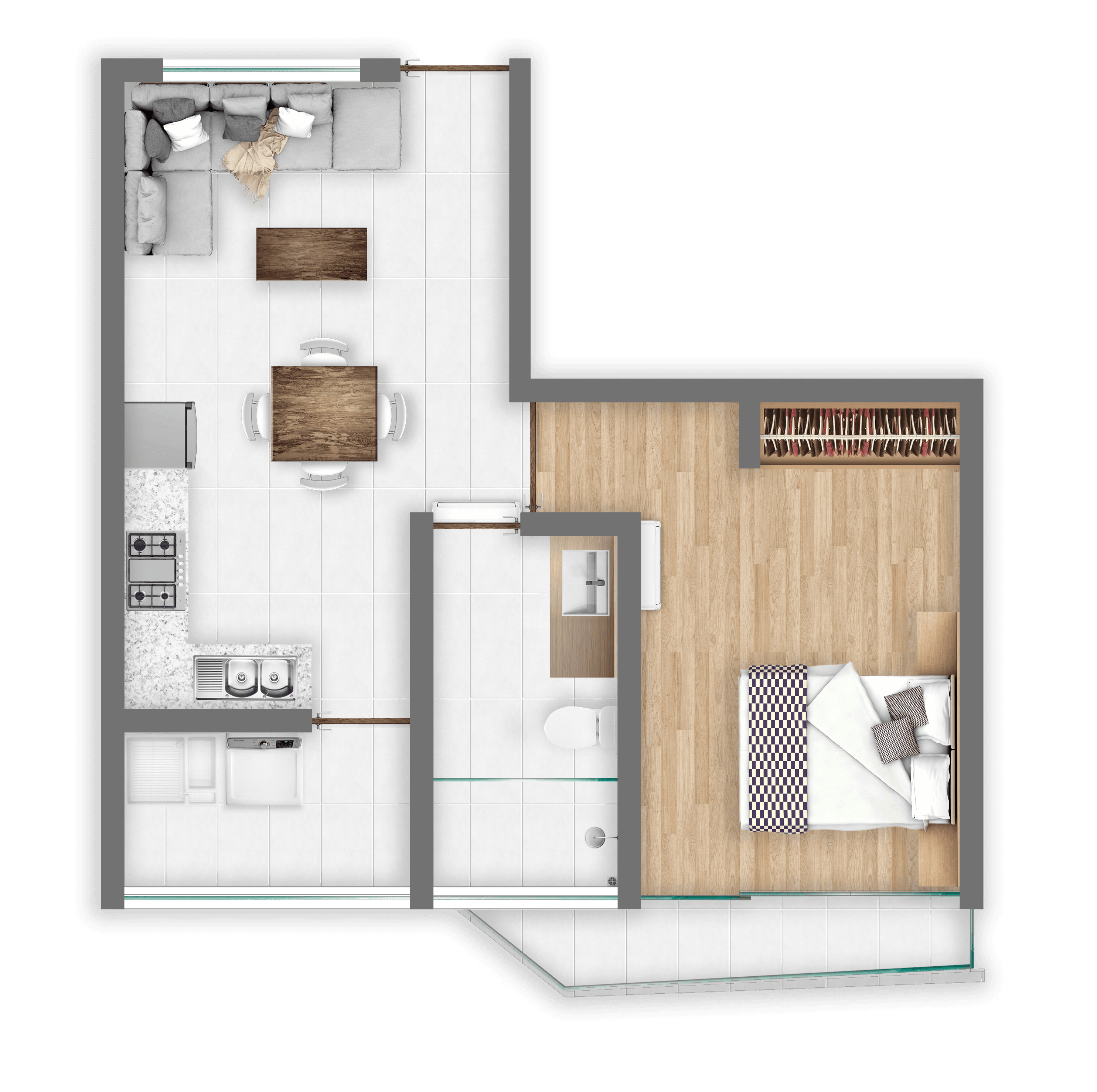 Cocina integrada — Tipo 4